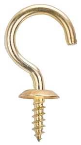 HOOK CUP SOLID BRASS 1-1/4IN  
