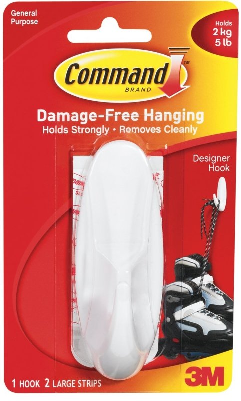 HOOK DESIGNER WHITE LARGE     