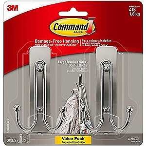 HOOK METAL DBL BRSH NIC L 4LB 