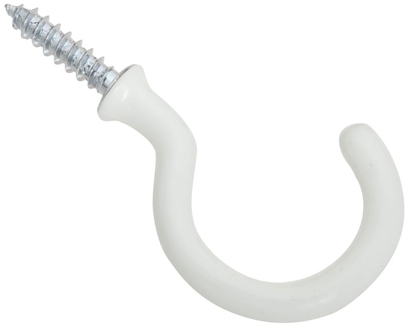 HOOK OUTDR WHT VYL CTD 1-1/2IN