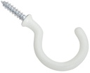 HOOK OUTDR WHT VYL CTD 1-1/2IN
