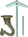 HOOK SWAG 2PC ANT BRS PLATED  