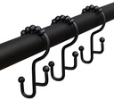 HOOKE SHOWER DBL RLR MATTE BLK