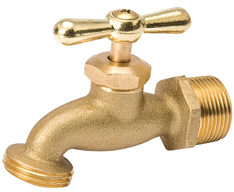 HOSE BIBB BRS 1/2IPS 3/4IN    