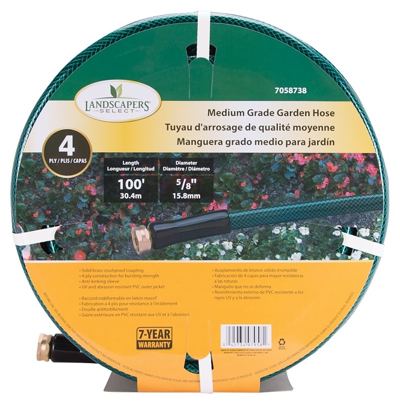 HOSE MED DUTY 5/8X100FT 4PLY  