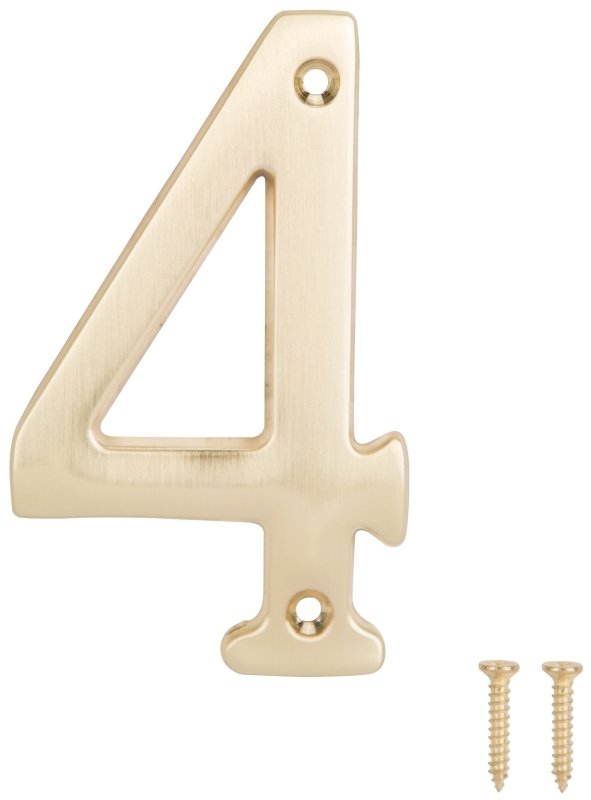 HOUSE NUMBER 4 SAT BRS 4IN    