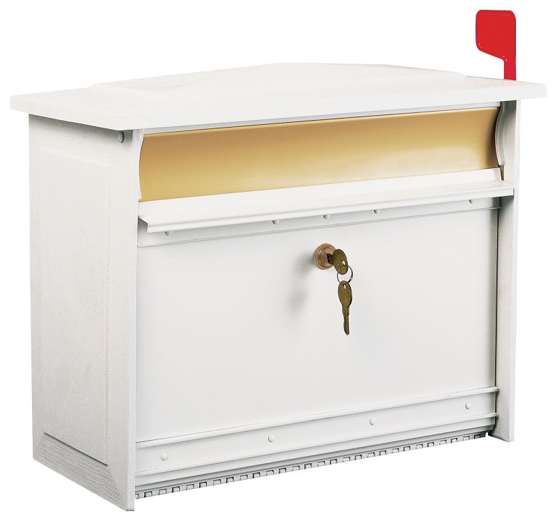 HVY DTY SECUR LOCK W 2 KEY WHT