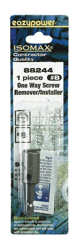 INSERT BIT #8 1WAY SCRW REMOVR