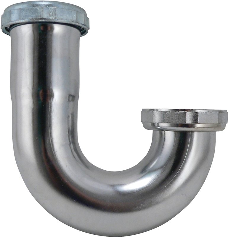 J-BEND SINK TRAP 1-1/2 CHROME 