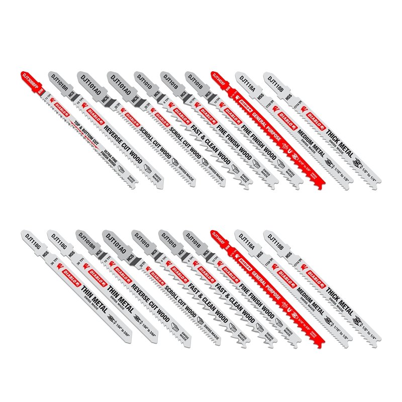 JIG SAW BLADE SET WD/MTL 20PC 