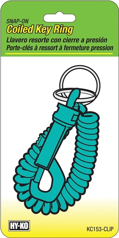 KEY RING COILED W/PLSTC SNAP  