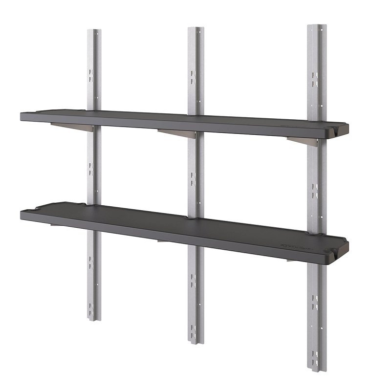 KIT 2-SHELF SHED STORAGE BLACK
