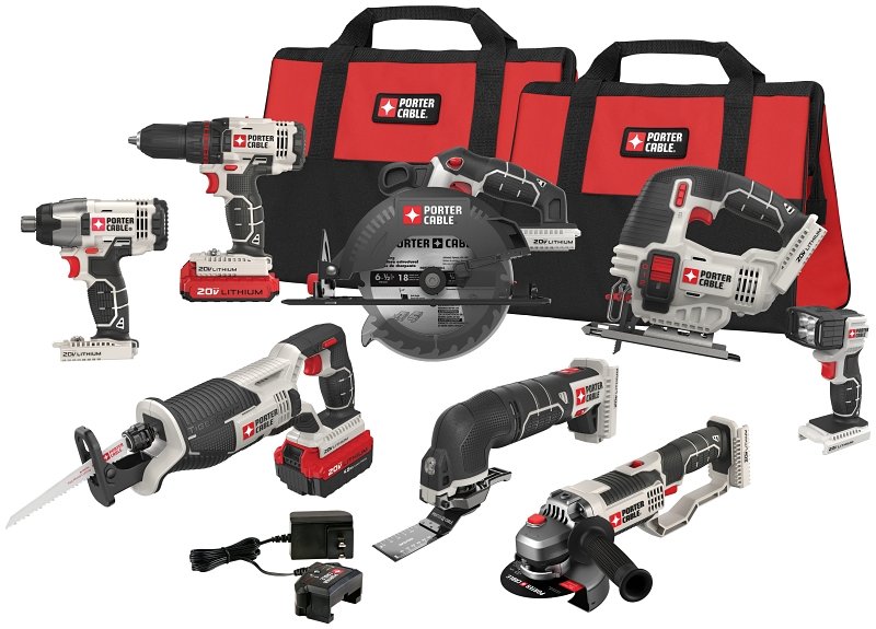 KIT COMBO 8-TOOL LI-ION 20V   