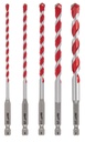 KIT HAMMER DRILL BIT CARB 5PC 