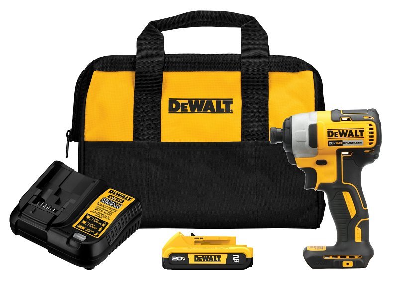 KIT IMP DRIVER BRSHL 20V 1/4IN