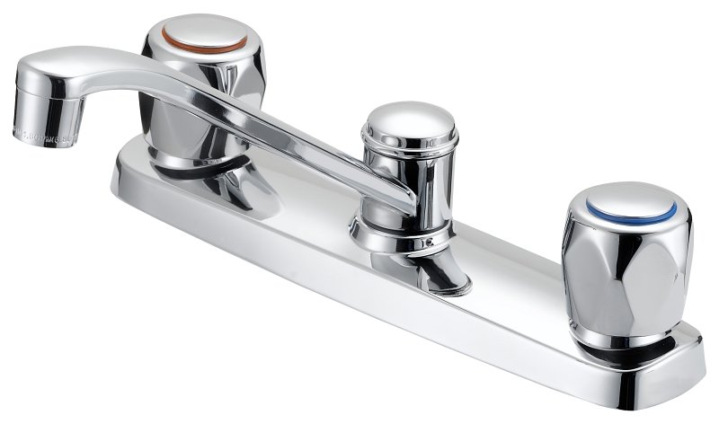 KITCHEN FAUCET 2-HDL CHROME   