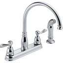 KITCHEN FAUCET 2-HNDL SPRAY CH