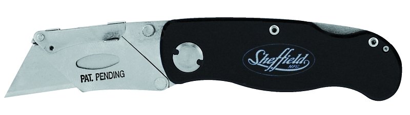 KNIFE UTILITY LOCKBACK BLACK  