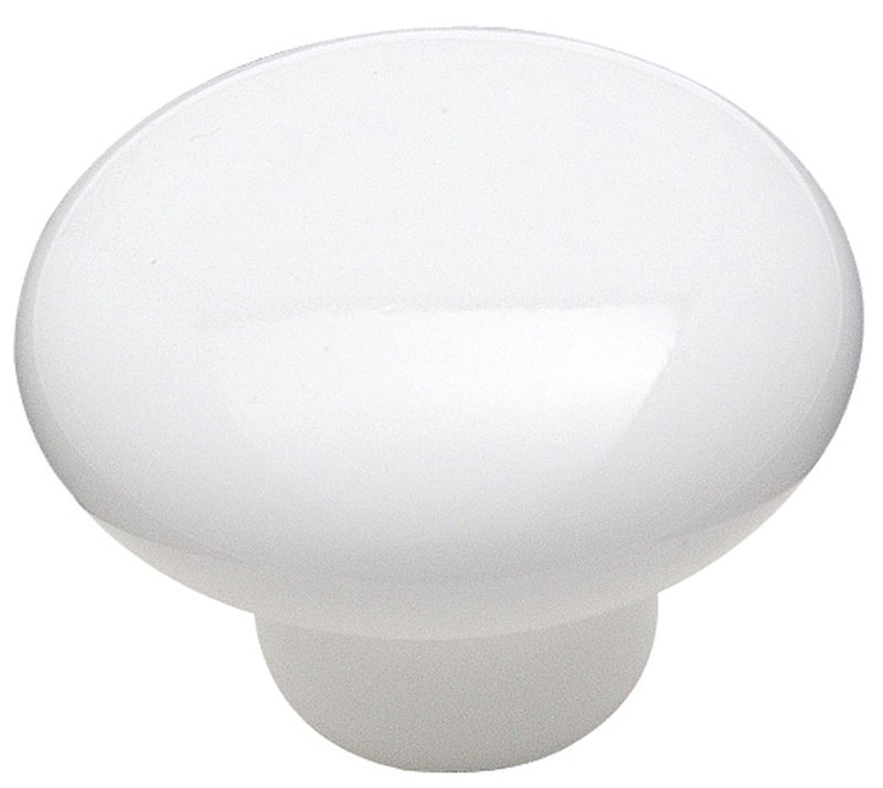 KNOB CABINET 1-1/2IN CRMC WHT 