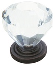 KNOB CABINET 1-1/4IN CRSTL ORB