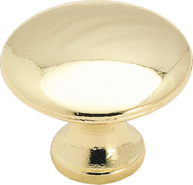 KNOB CABINET 1-1/4IN POL BRASS