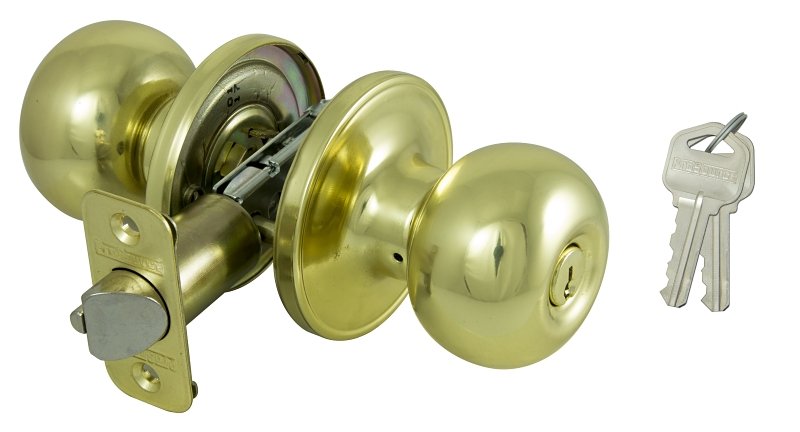 KNOB ENTRY BALL POL BRASS KA3 