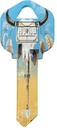 KW1-29 KEYBLANK SKULL-PAINT   