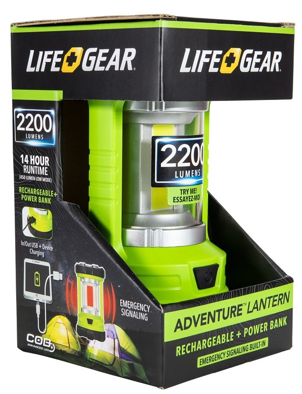 LANTERN USB W/PWR BANK 2200LM 