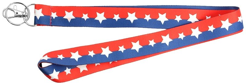 LANYARD W/R/W/B STARS 1IN     