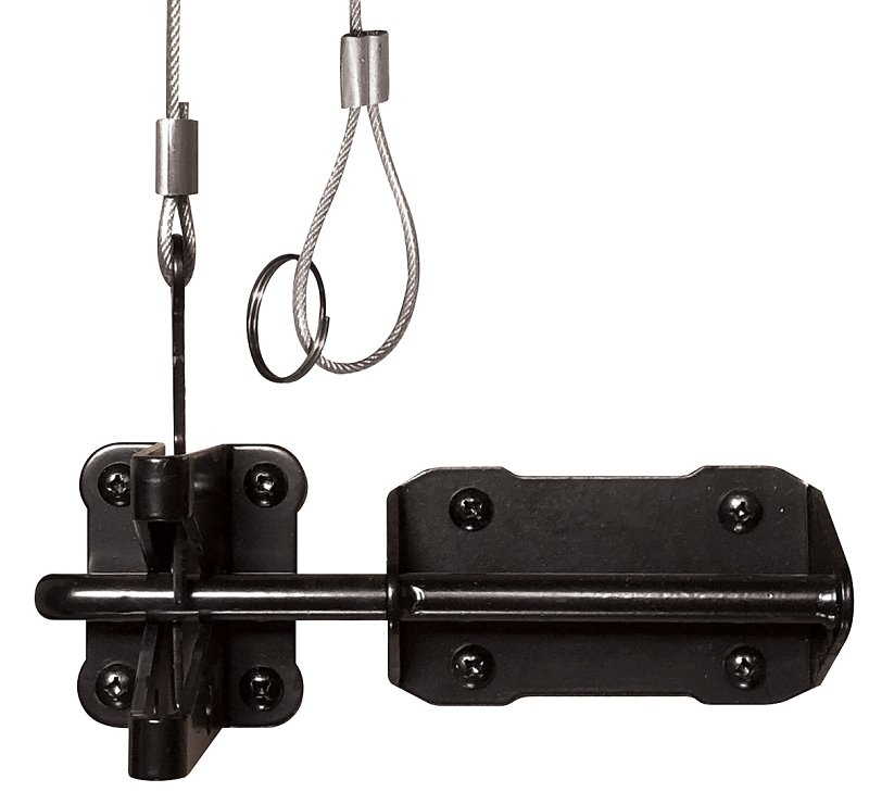 LATCH&CATCH GATE HVYD STL BLK 