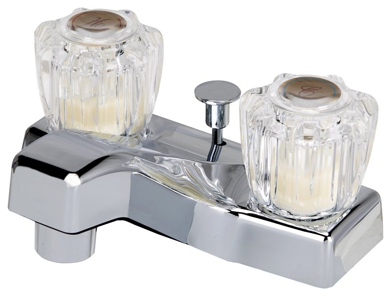 LAV FAUCET 2-HNDL POPUP CHROME