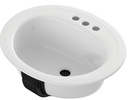 LAVATORY STEEL OVAL WHT 20X17 