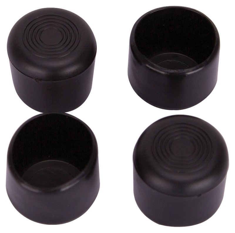 LEG TIP PLASTIC 1-1/4IN BLACK 