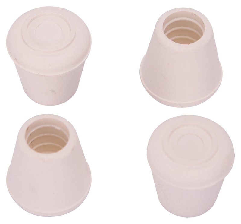 LEG TIP RUBBER 1/2 INCH WHITE 