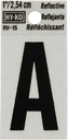 LETTER HOUSE A 1IN REFL BLK   