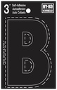 LETTER HOUSE B 3IN  VINYL BLK 