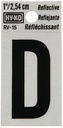 LETTER HOUSE D 1IN REFL BLK   