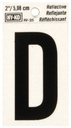 LETTER HOUSE D 2IN REFL BLK   