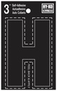 LETTER HOUSE H 3IN  VINYL BLK 