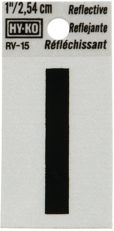 LETTER HOUSE I 1IN REFL BLK   