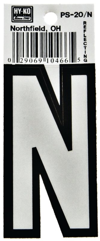 LETTER HOUSE N 3-1/4IN REFL   