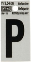 LETTER HOUSE P 1IN REFL BLK   