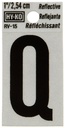 LETTER HOUSE Q 1IN REFL BLK   