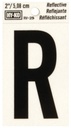 LETTER HOUSE R 2IN REFL BLK   