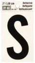 LETTER HOUSE S 2IN REFL BLK   