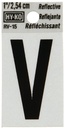 LETTER HOUSE V 1IN REFL BLK   