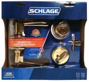 LEVER DOOR ENTRY D-BOLT BRASS 