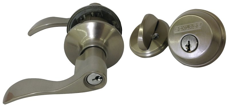 LEVER DOOR ENTRY DB SAT NICKEL
