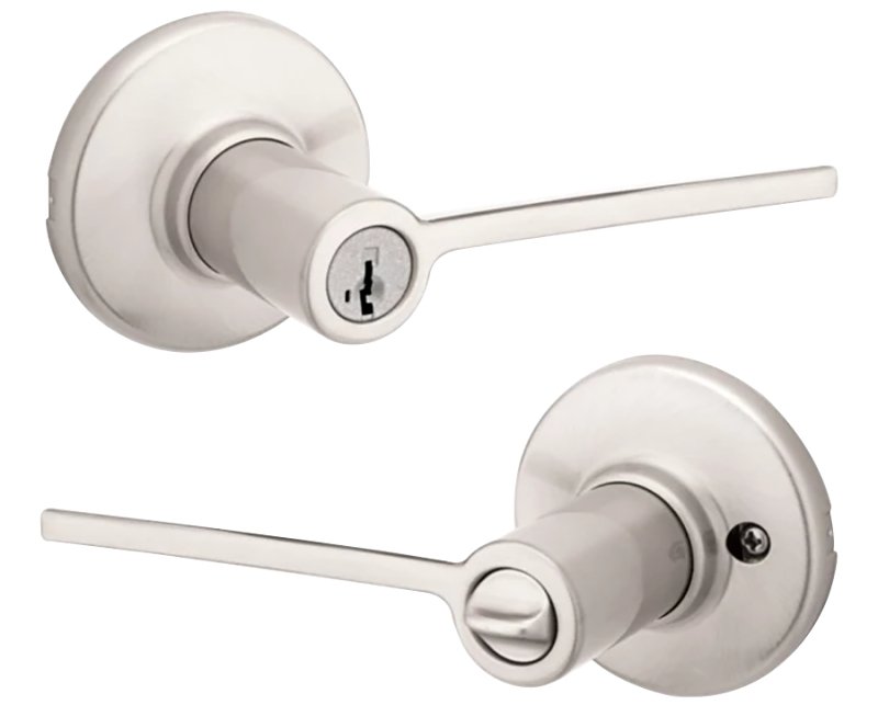 LEVER ENTRY LOCK SATIN NICKEL 