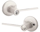 LEVER ENTRY LOCK SATIN NICKEL 